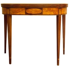 Federal Hepplewhite Gate Leg Card Table, New England, circa 1790