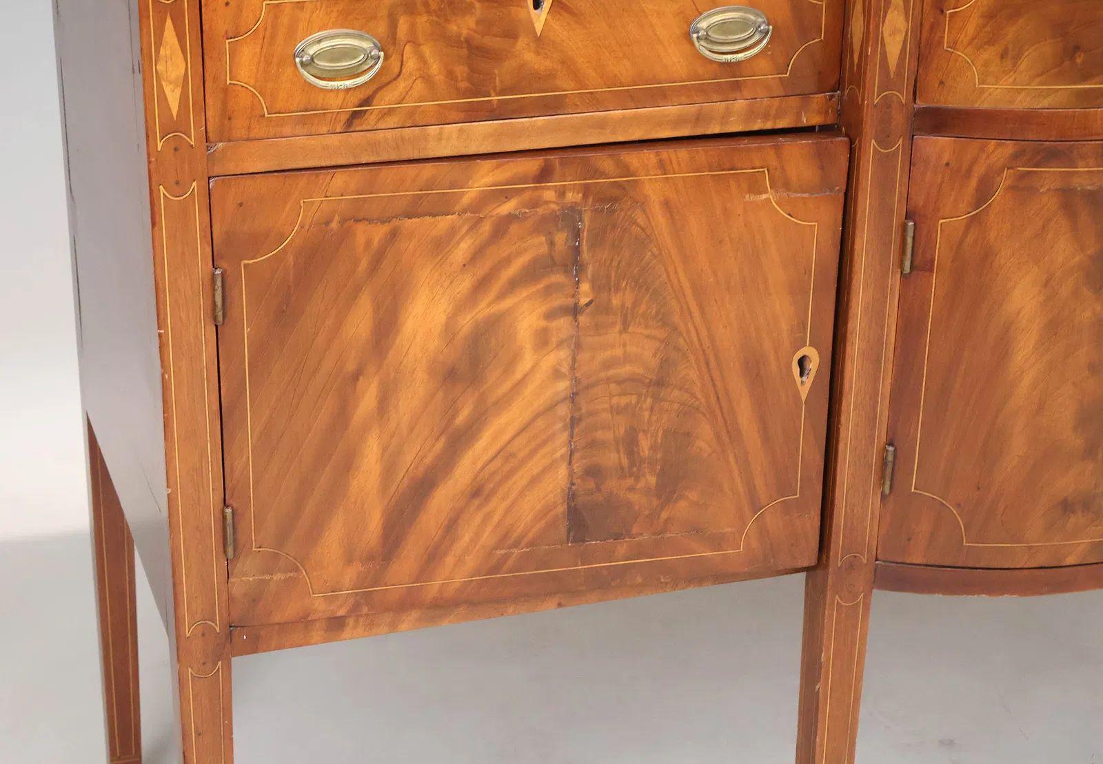 Nordamericano Credenza Feder in mogano intarsiato, 1800-1820 ca. in vendita