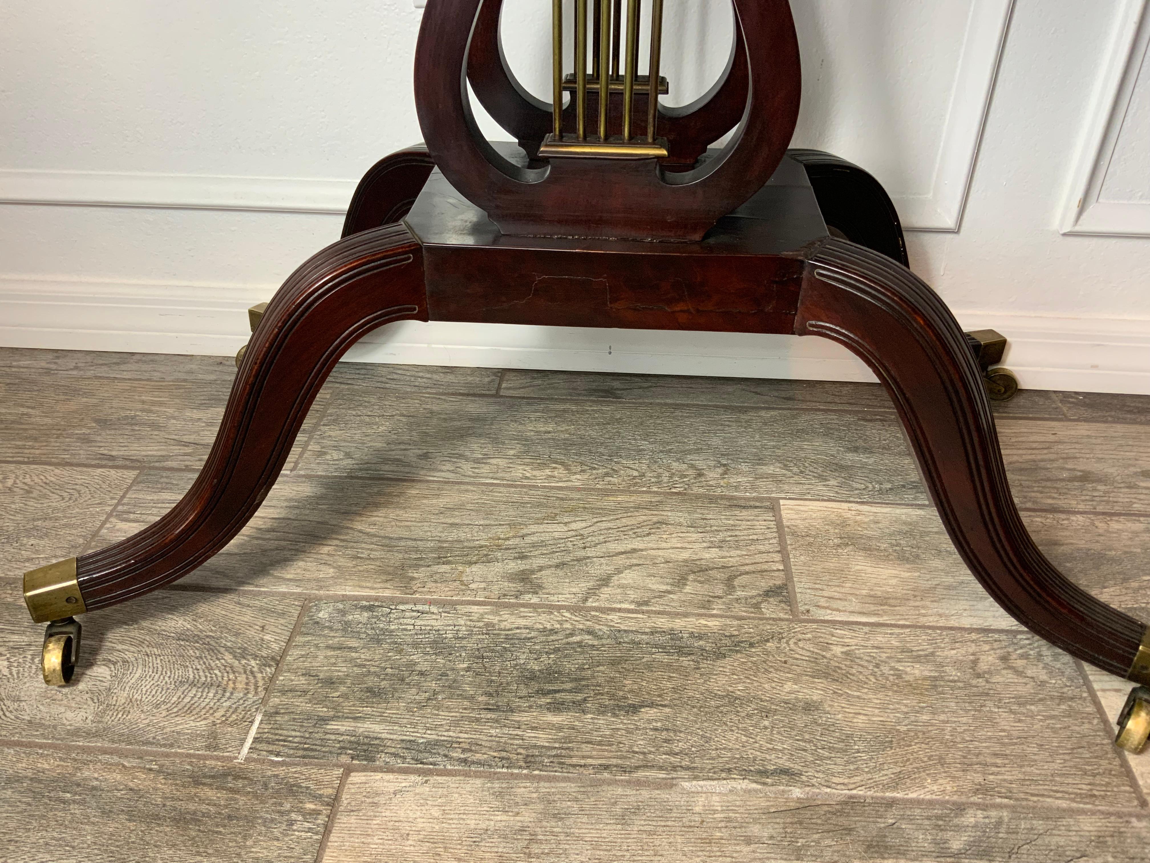 Federal Lyre Base Card Table For Sale 14