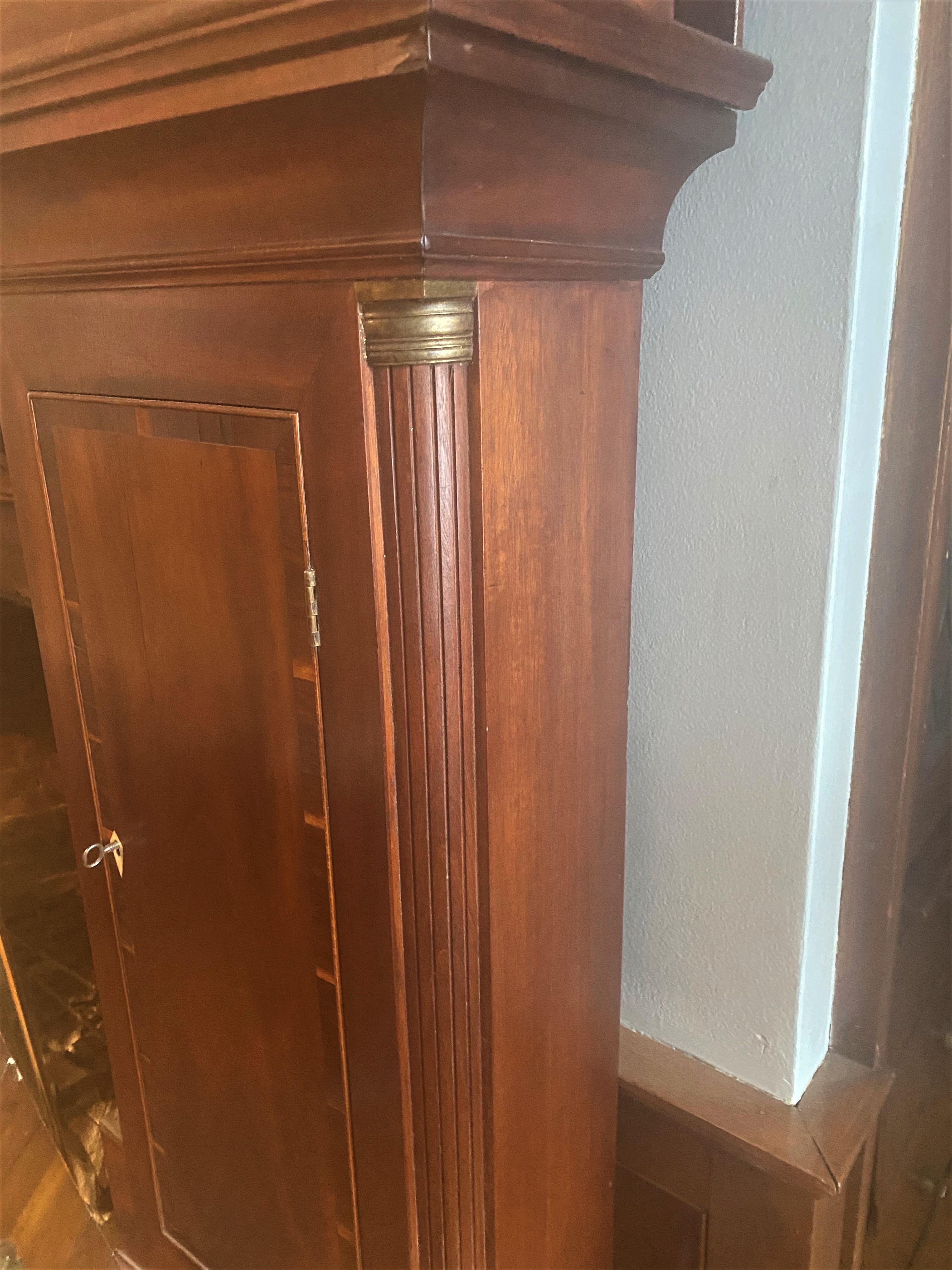 Federal Mahogany and Rosewood Tall Case Clock circa 1805 In Good Condition In Hallowell, US