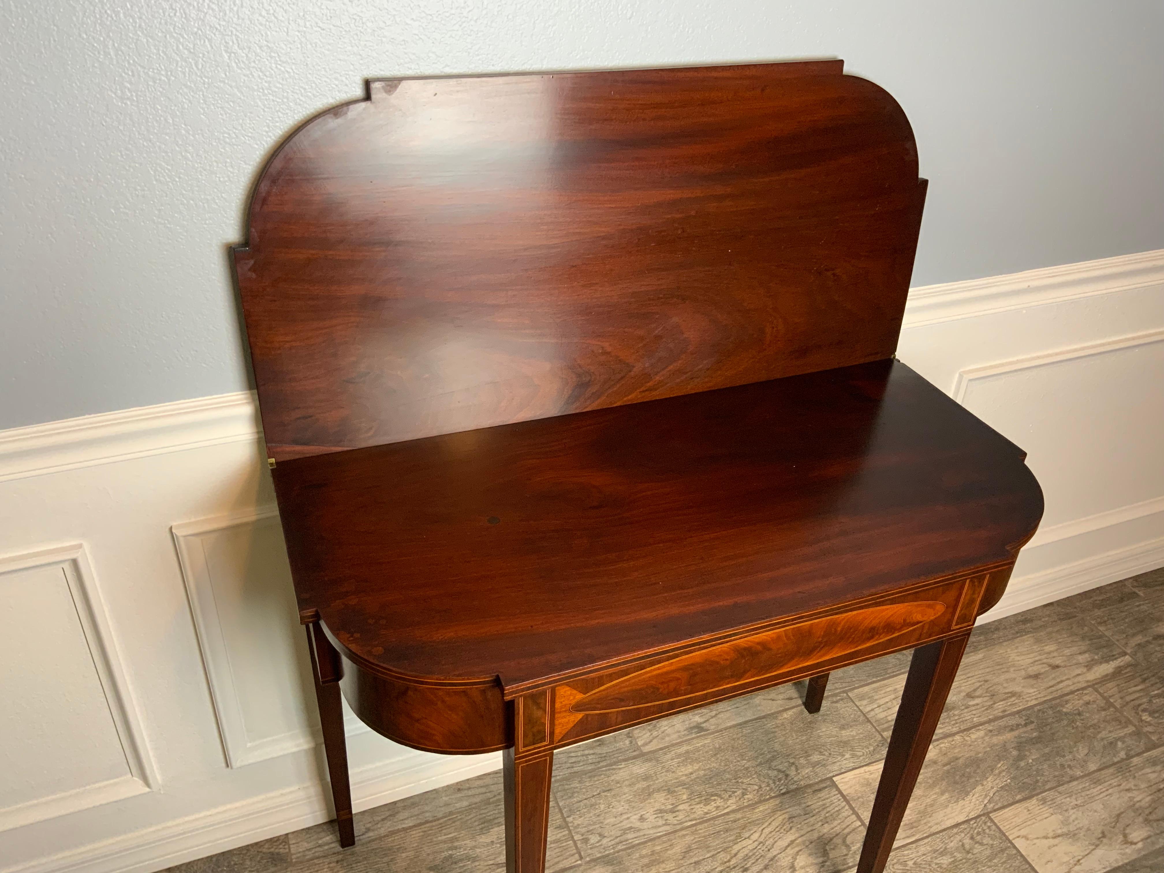 American Federal Mahogany Card Table For Sale