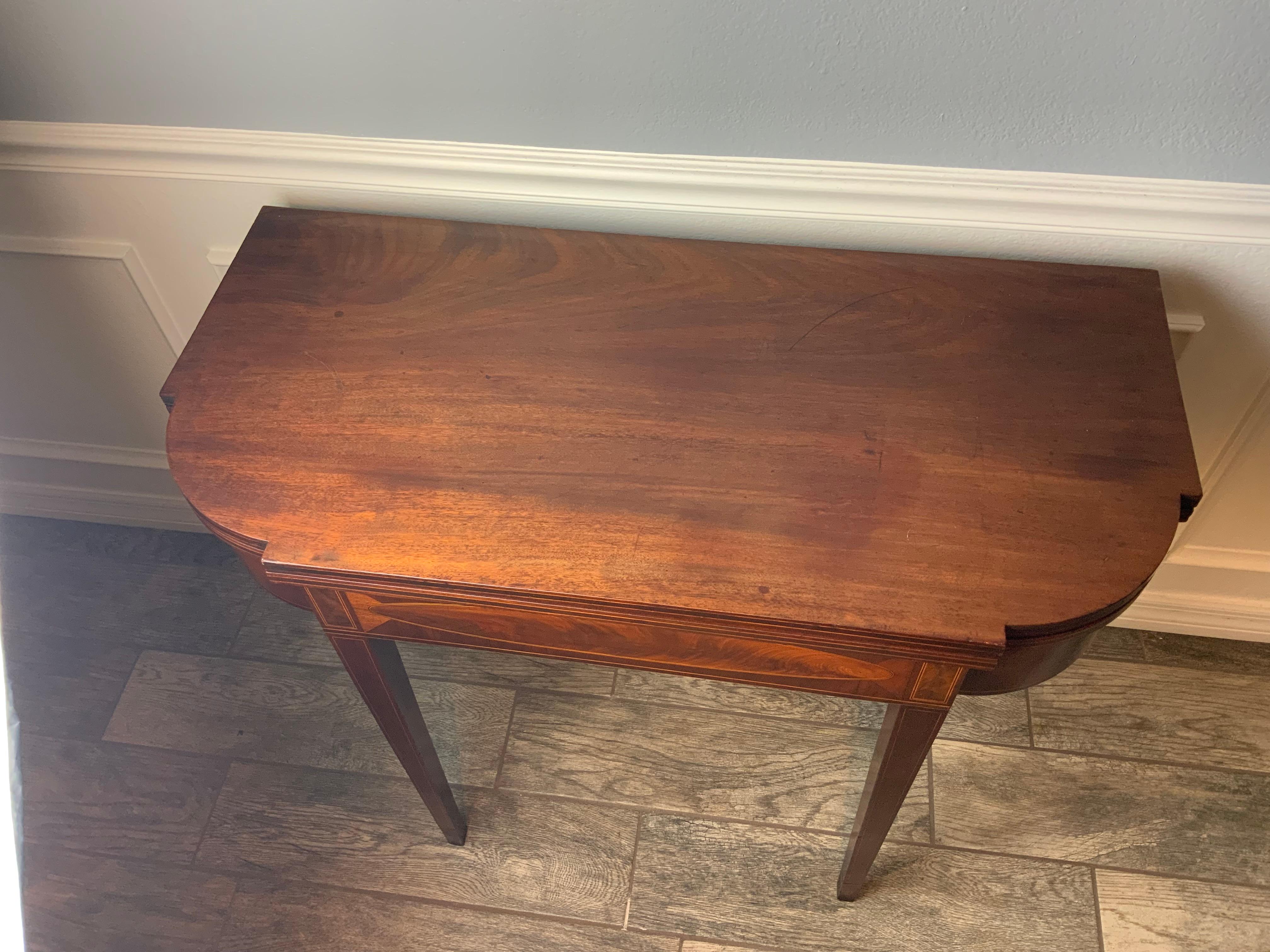 Federal Mahogany Card Table For Sale 1