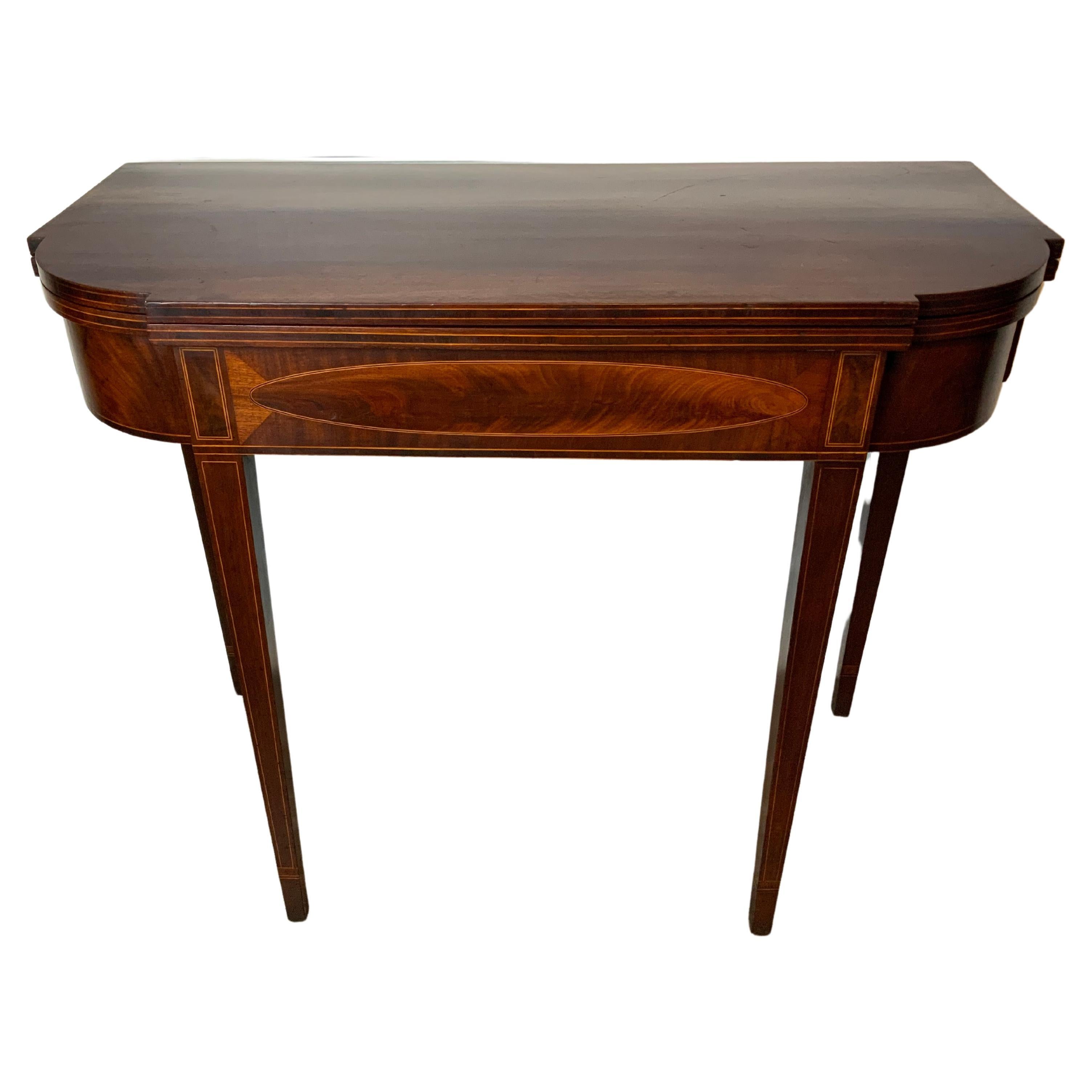 Federal Mahogany Card Table For Sale