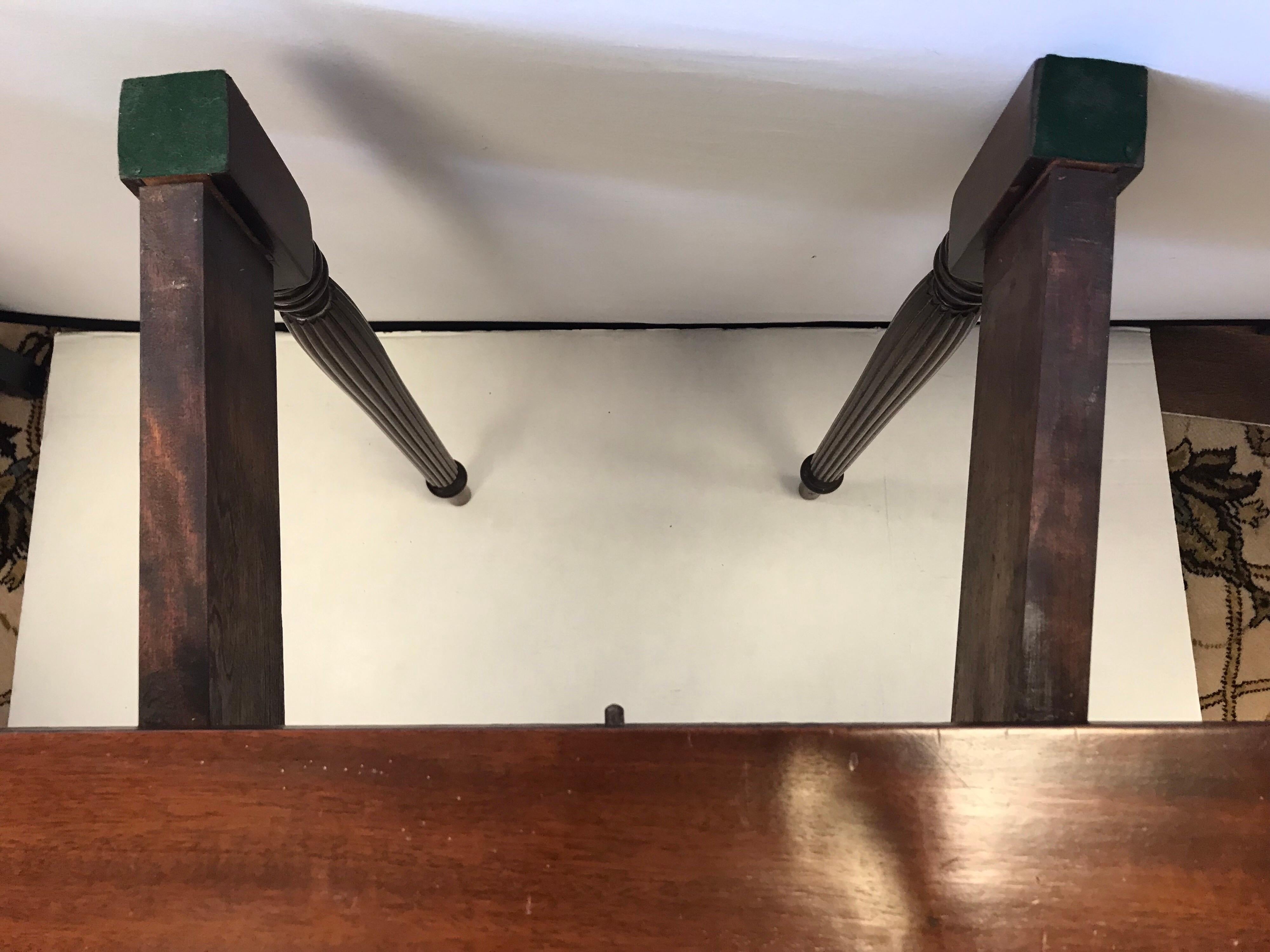 Federal Mahogany Inlaid Demilune Game Card Console Table 1