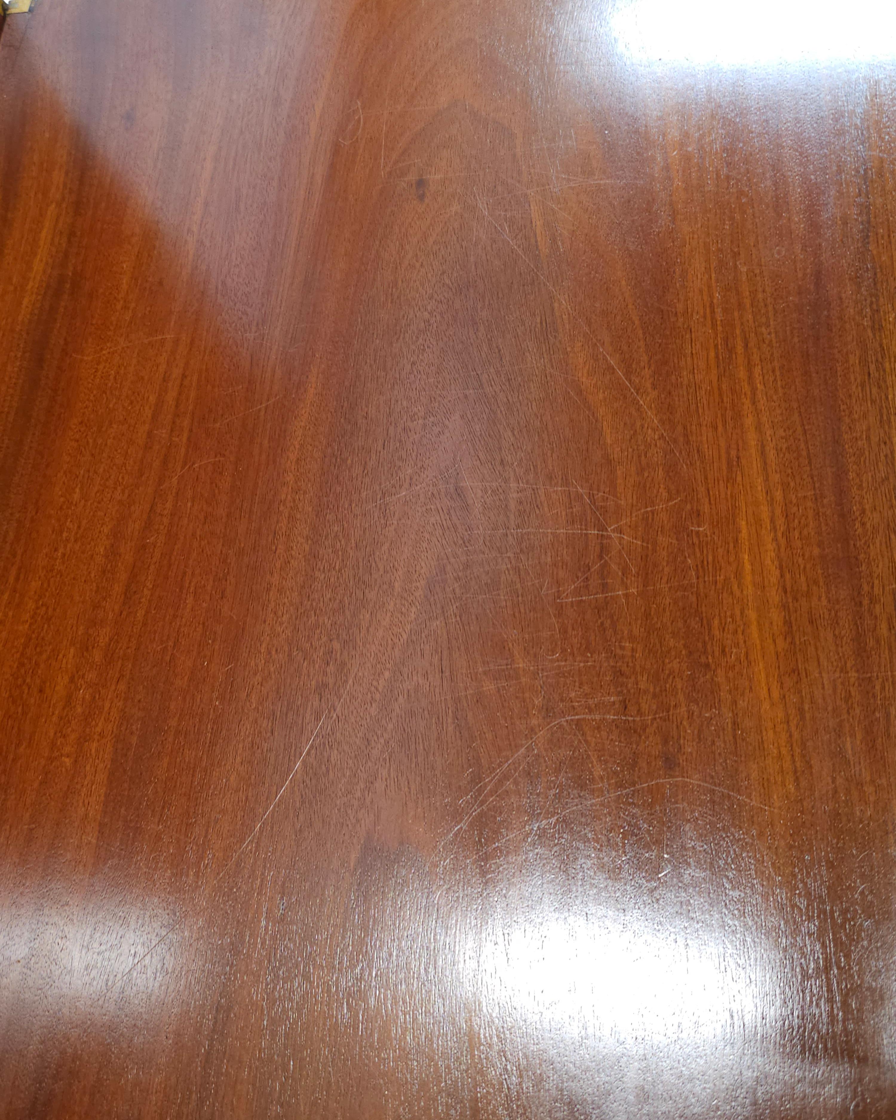 Federal Mahogany Inlaid Fold Top Card Table Console Table For Sale 9