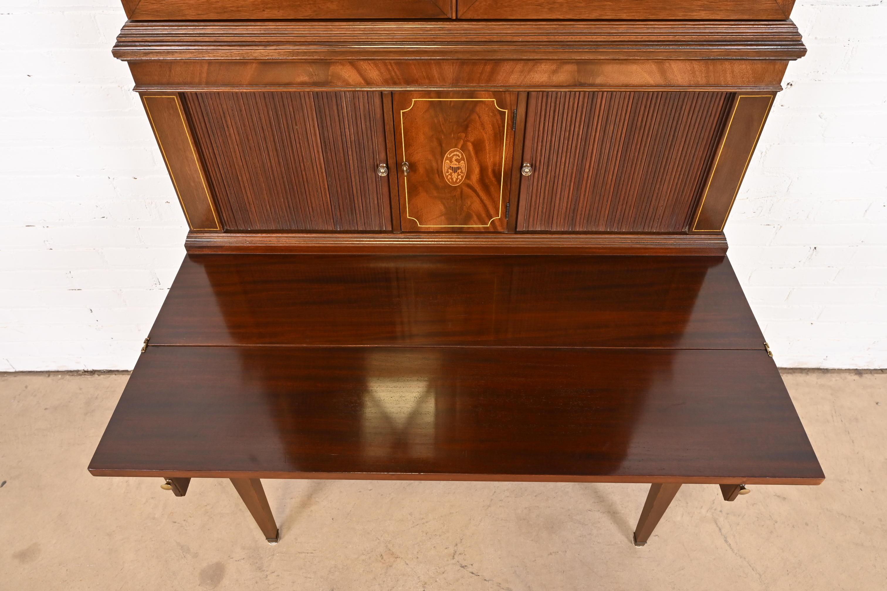 Federal Mahogany Secretary Desk With Bookcase Attributed to Imperial Furniture 6