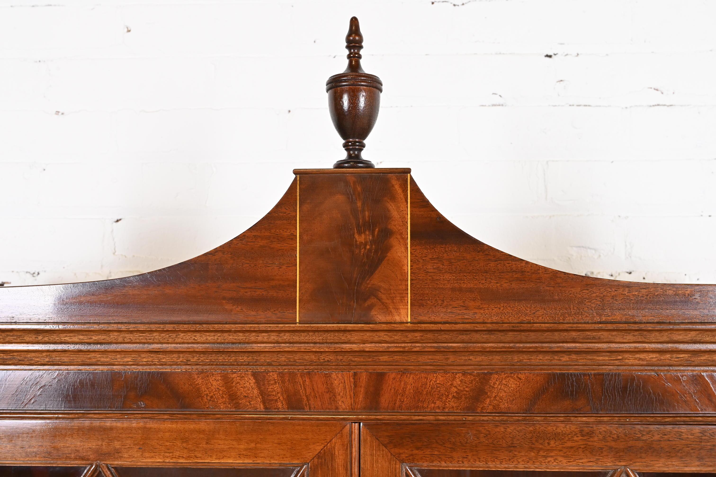 Federal Mahogany Secretary Desk With Bookcase Attributed to Imperial Furniture 1