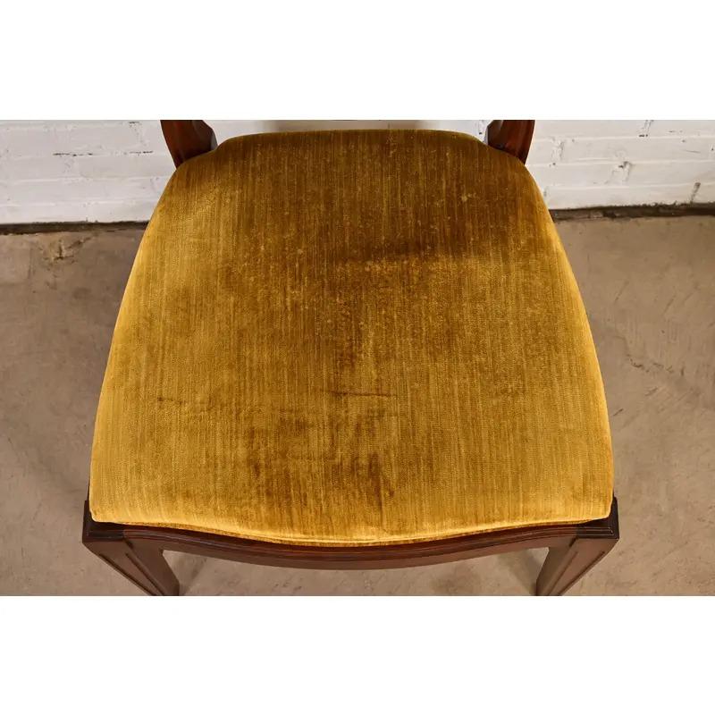 Federal Mahagoni Schild zurück Side Chairs oder Esszimmerstühle, Paar im Angebot 3