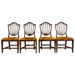 Federal Mahogany Side Chairs or Dining Chairs, Set of Four