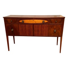 Federal Mahogany Sideboard with Satinwood Inlay Attr to John Seymour Circa 1800