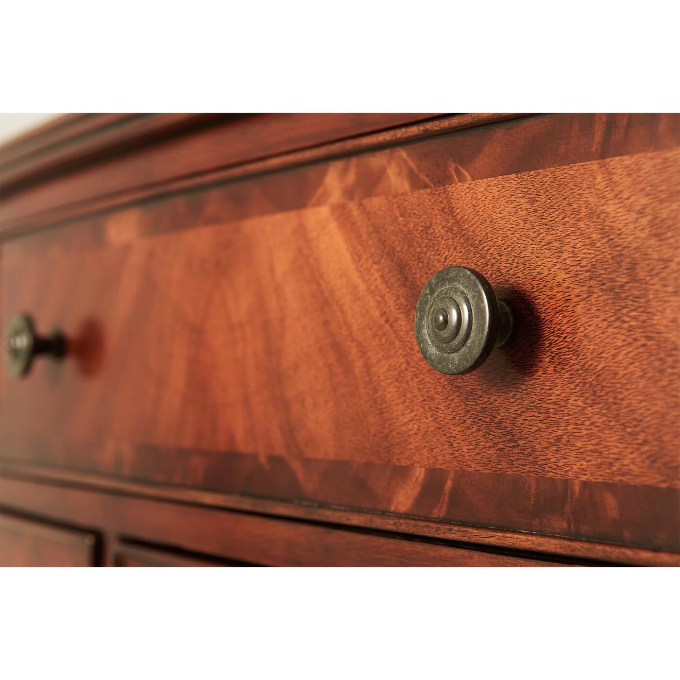 Vietnamese Federal Mahogany Tall Gentleman's Chest For Sale