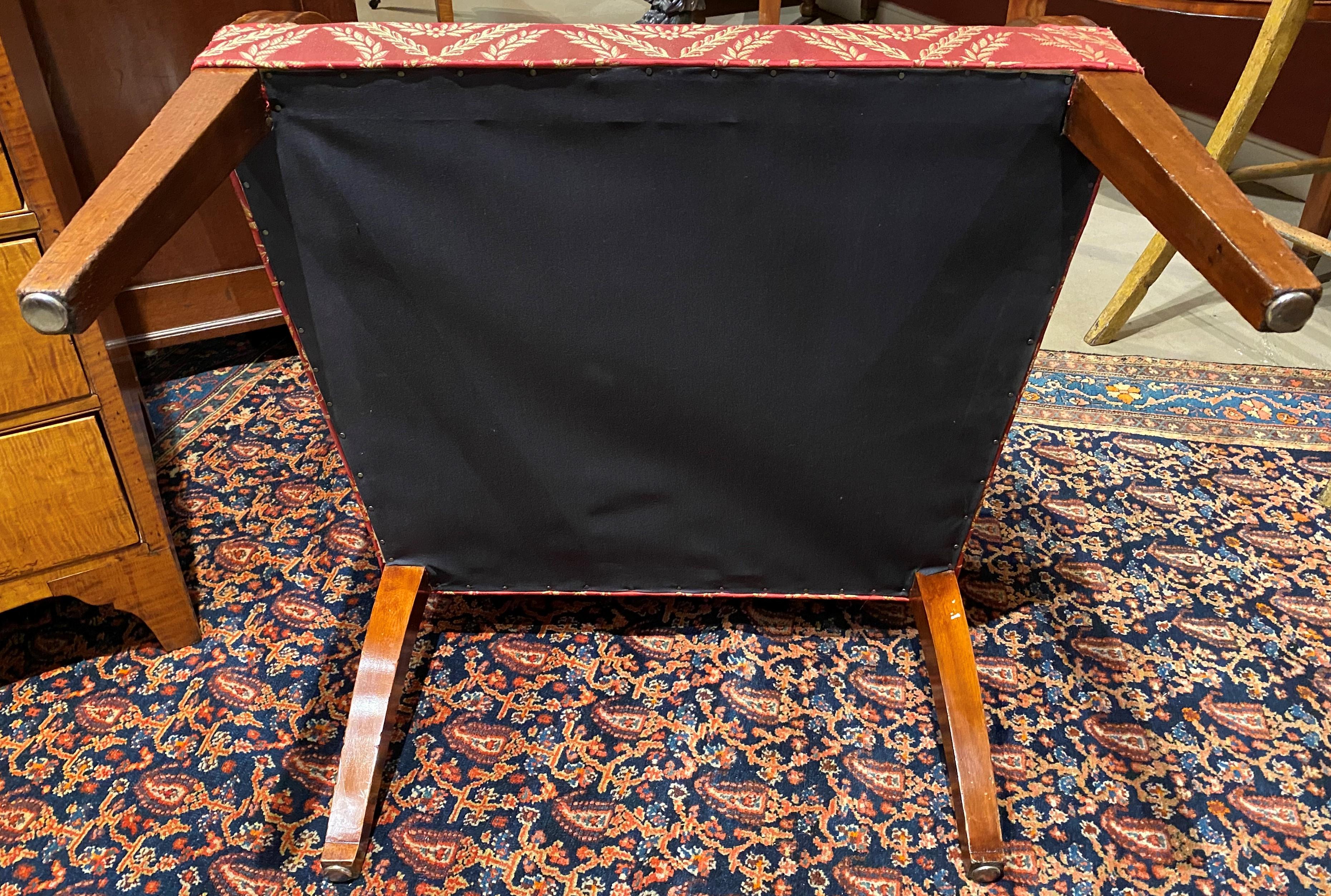 Federal Mahogany Upholstered Lolling Chair, circa 1785 2