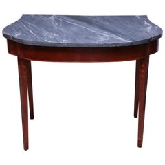 Federal Marble-Top Mahogany Console Table