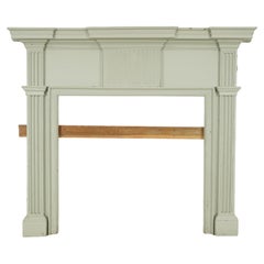 Federal Painted Pine Wood Fireplace Mantel