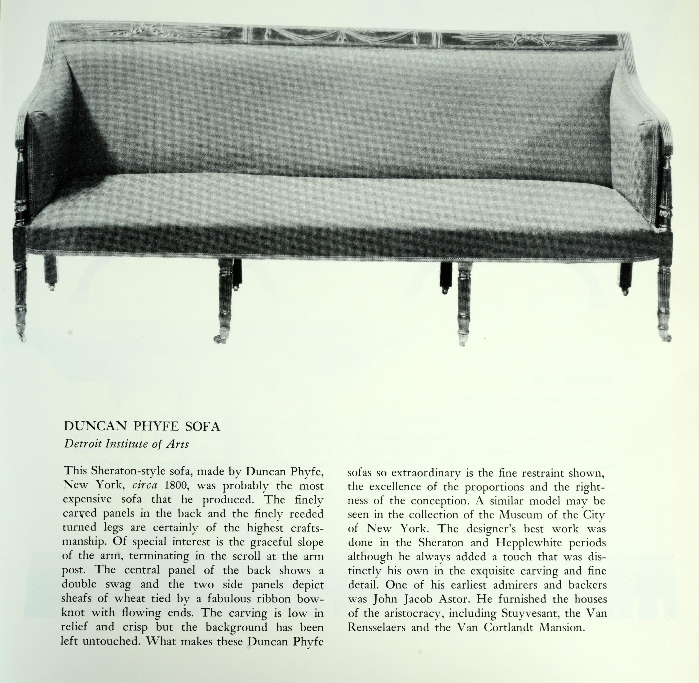 Federal Period Carved Mahogany Sofa Attributed to Duncan Phyfe NY, circa 1810 7