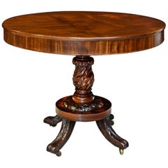 Federal Round Pedestal Table in West Indies Mahogany, New York, circa 1820