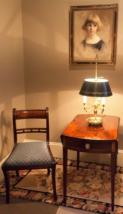 Federal Satinwood Inlaid Mahogany Oval Pembroke Table, New York, circa 1800