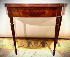 Federal/Sheraton Mahogany Swell-Front Card Table, New England, Circa:1810