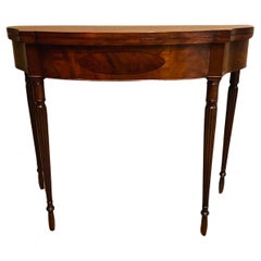 Federal/Sheraton Mahogany Swell-Front Card Table, New England, Circa:1810