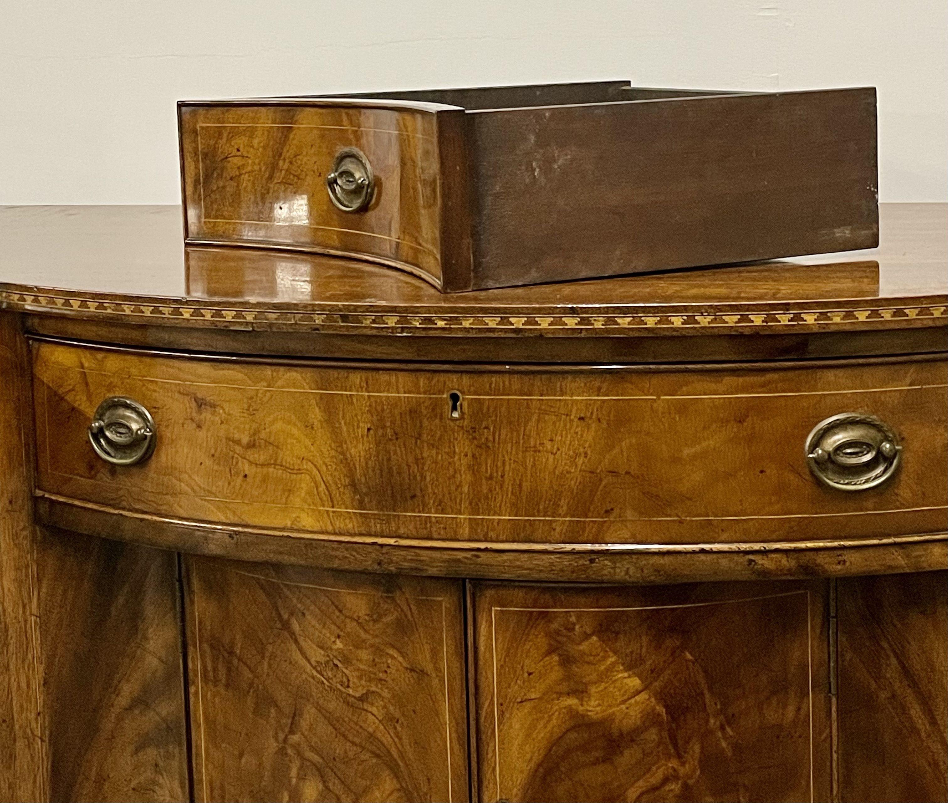 Federal Sideboard, Credenza, Solid Flame Mahogany, Inlaid, Georgian Style 3
