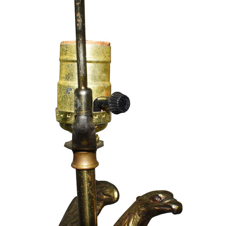 vintage brass eagle lamp