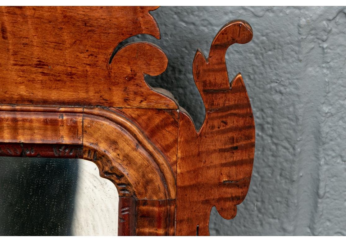 American Federal Style Bench Made Carved Mirror