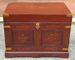 Federal Style Brass Inlaid Rosewood Chest
