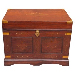 Federal Style Brass Inlaid Rosewood Chest
