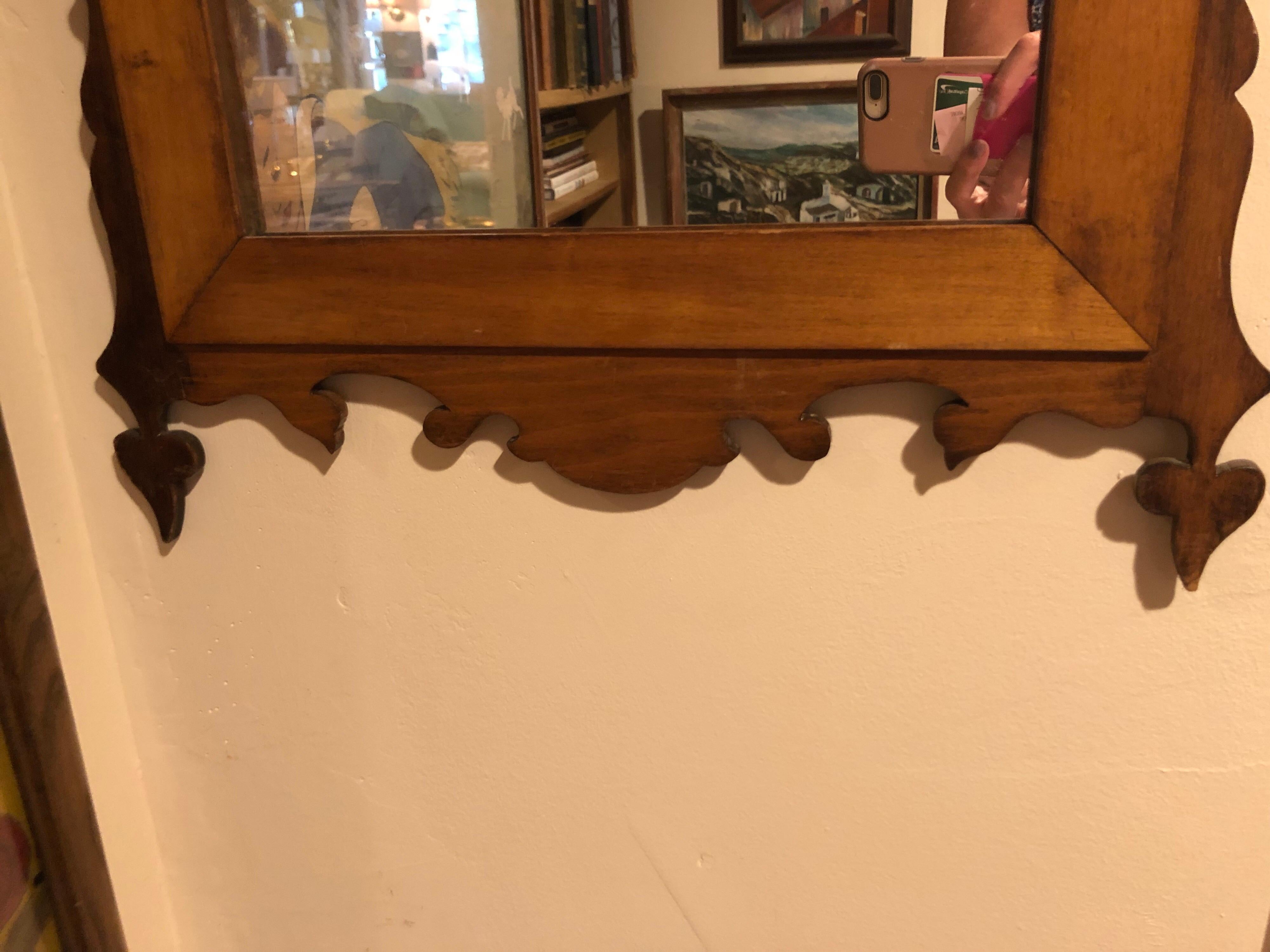 Federal Style Carved Wooden Mirror with Eagle 1