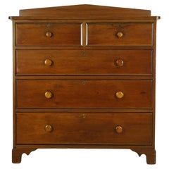 Federal Style Cherry Wood Bedroom Dresser 5 Drawers
