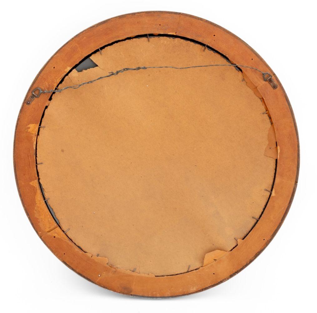 American Federal Style Circular Giltwood Convex Mirror For Sale