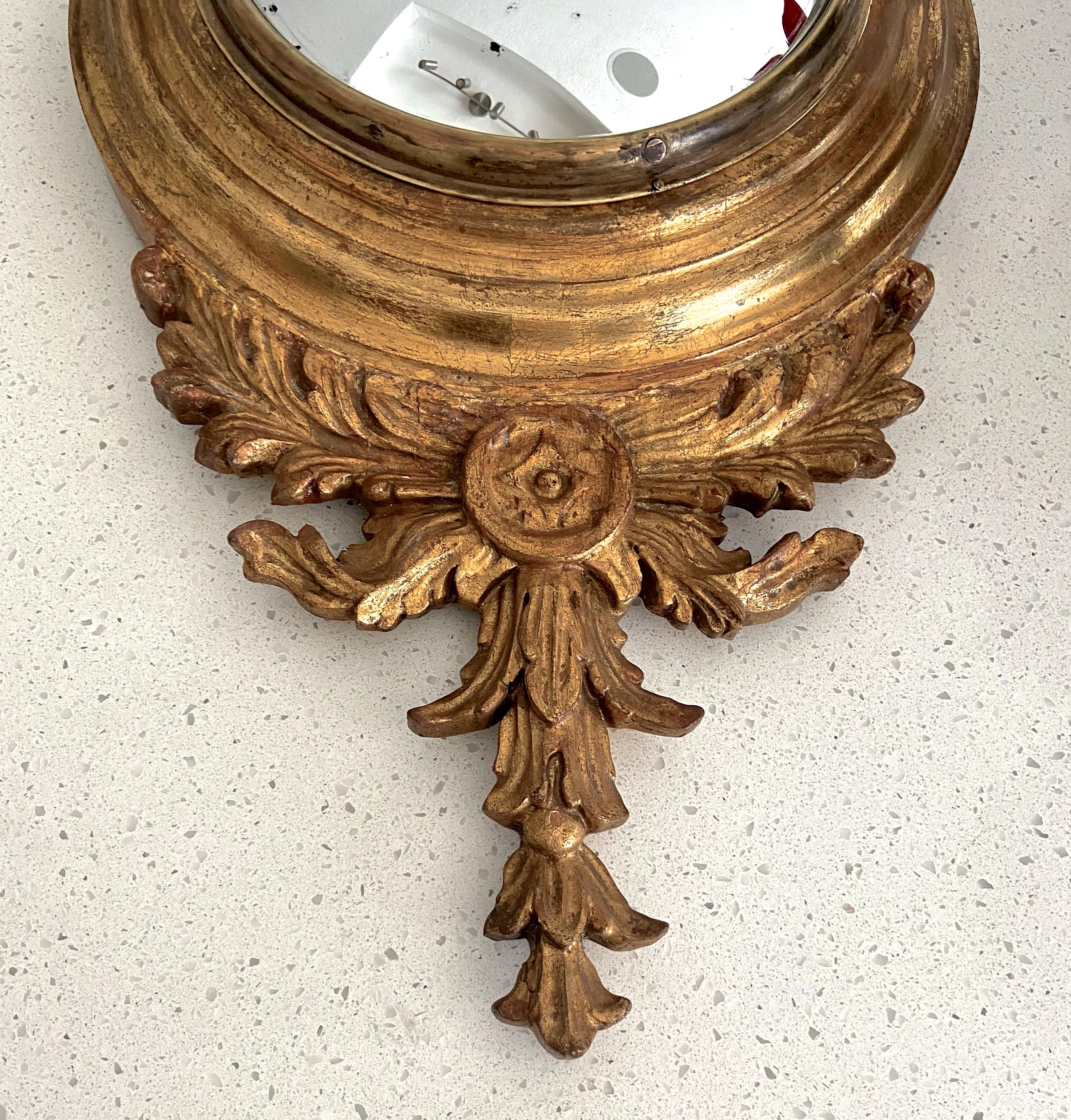 Federal Style Convex Eagle Giltwood Wall Mirror For Sale 8