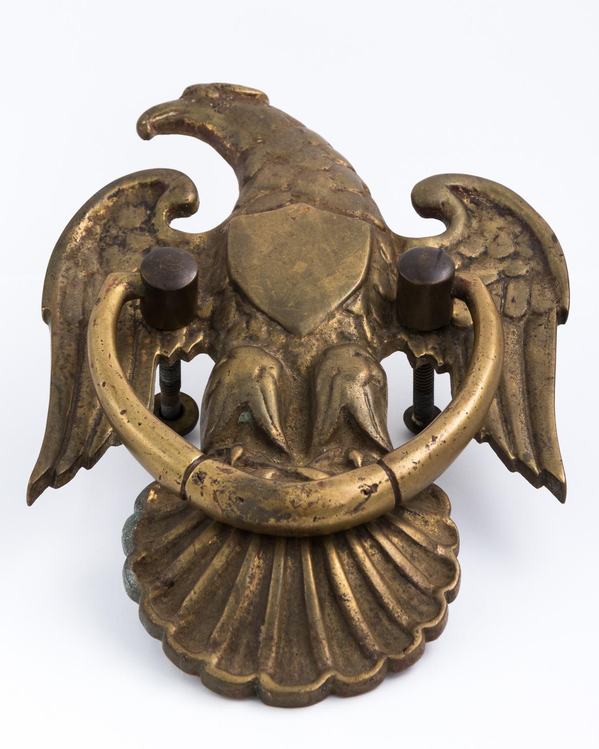 Federal Style Eagle Door Knocker, circa 1950s In Good Condition For Sale In Stamford, CT