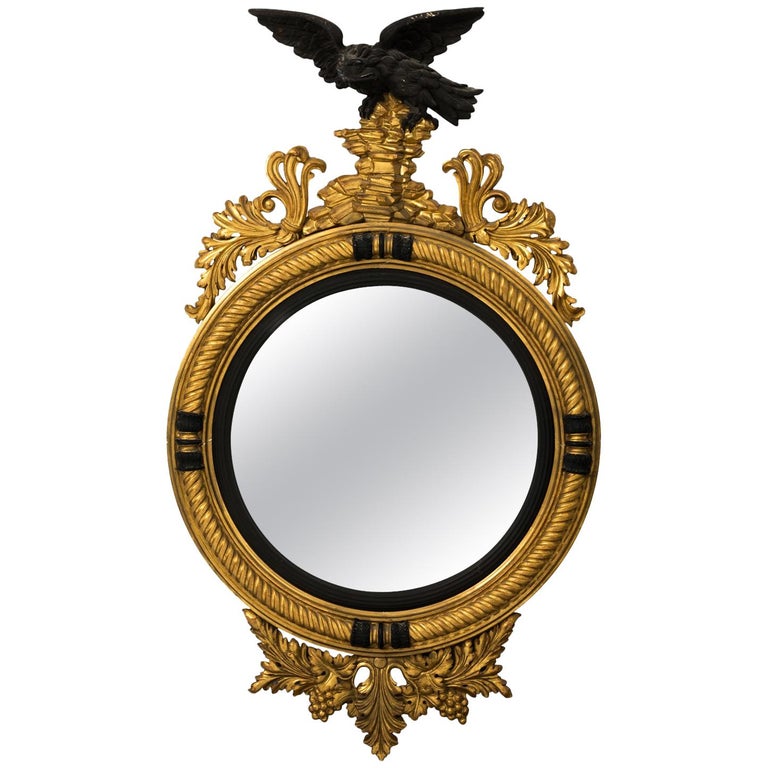 Federal Style Fish Eye Mirror For Sale at 1stdibs