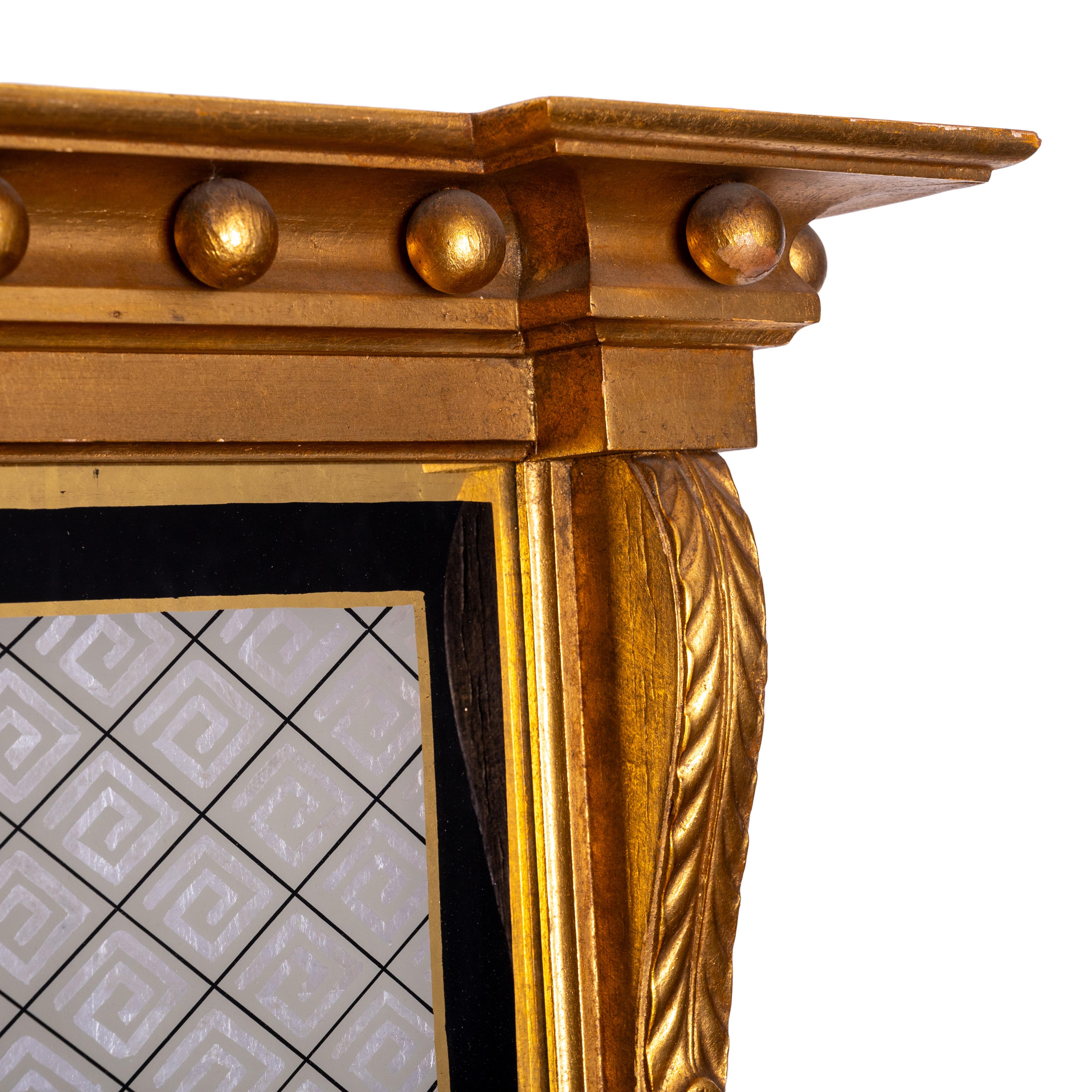 Federal Style Gilt Eglomise Mirror For Sale 2