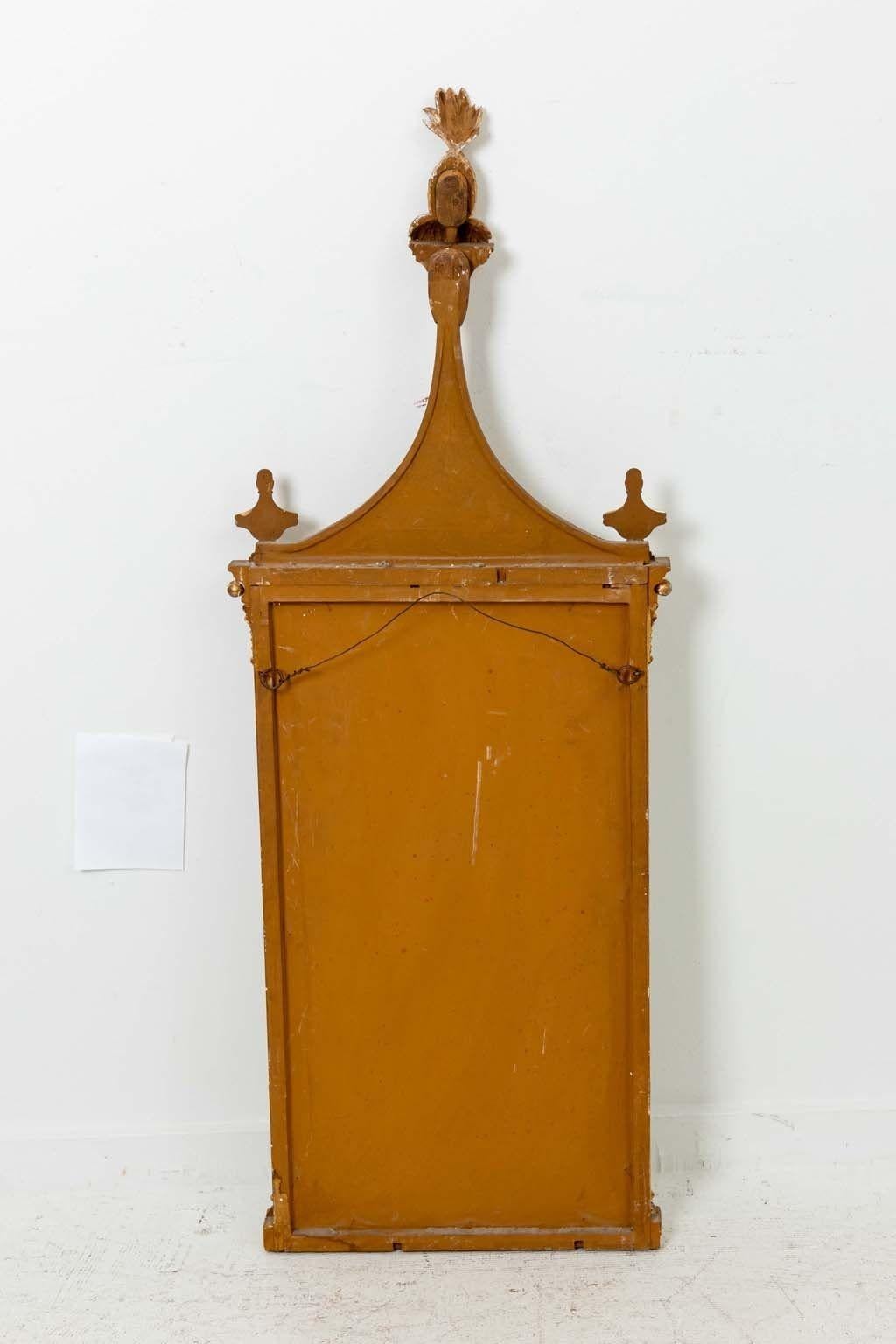 Federal Style Gilt Framed Mirror with Pineapple Finial, Early 20th C. American For Sale 3