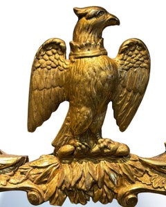 Federal-Style Gilt Mirror with Eagle Finial, Early 20th Century