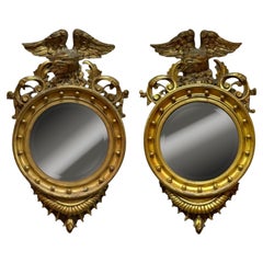 Federal Style, Giltwood, Convex Mirror, Regency Wall Mirrors, USA, 19th C.