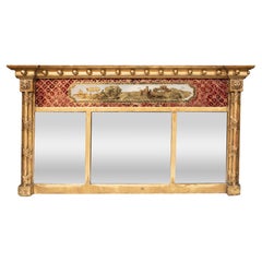 Federal Style Giltwood Overmantel Mirror