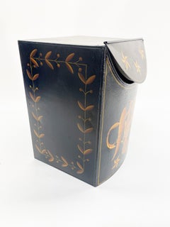 Federal Style Hand Painted Tole Tinder Wood Box