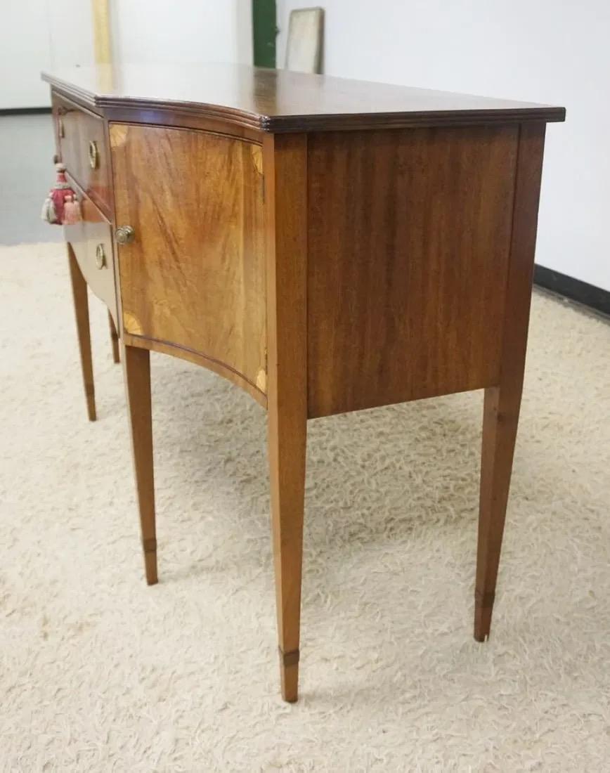 Federal-Style Inlaid Mahogany Sideboard Buffet With Tapered Legs In Good Condition For Sale In Elkton, MD