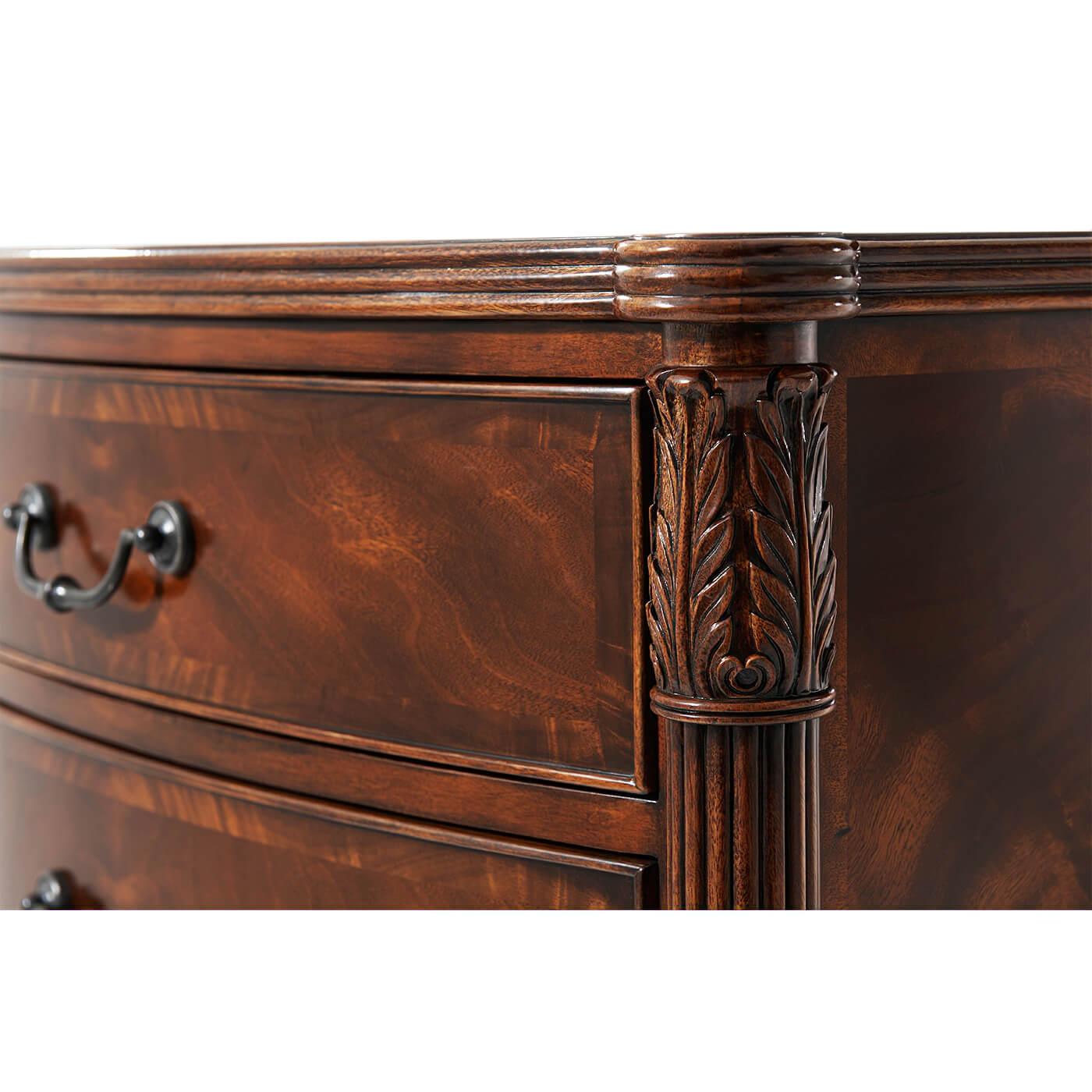 Vietnamese Federal Style Mahogany Bedside Chest For Sale