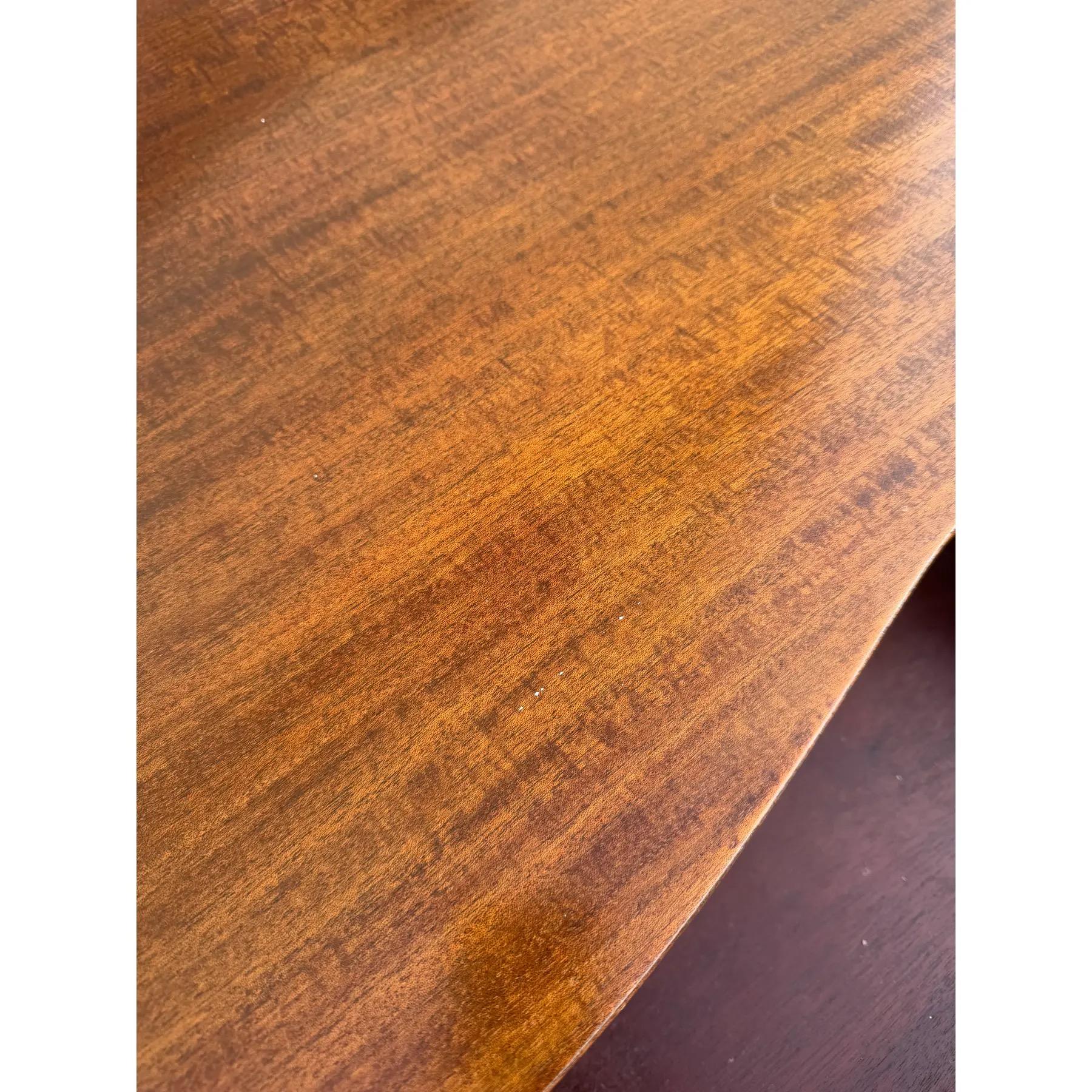 Federal-Style Mahogany Bow-Front Sideboard With Carved Backsplash and Brass Hard For Sale 3