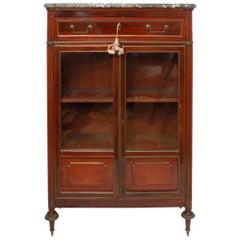 Federal Style Mahogany Cabinet with Italian Marble Top