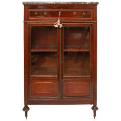Antique Federal Style Mahogany Cabinet with Italian Marble Top