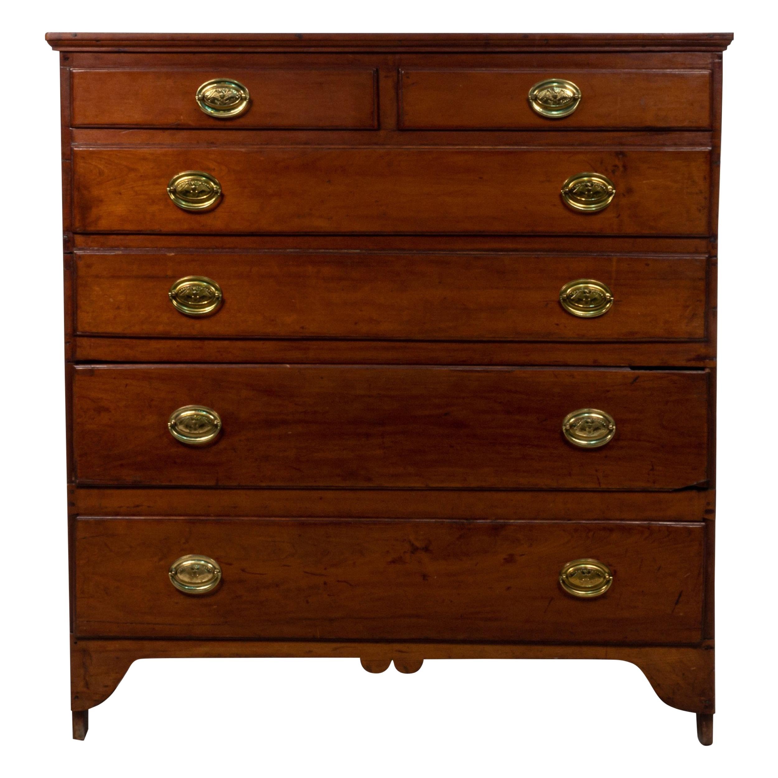 Federal Style Mahogany Chest of Drawers with Lift Top
