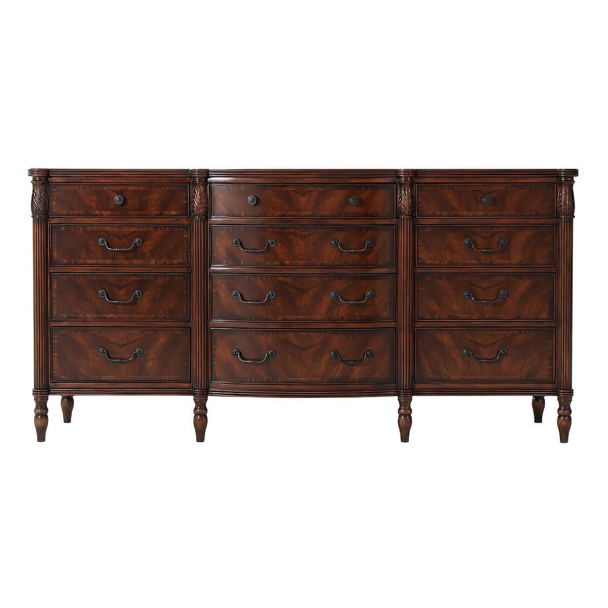 Federal Style Mahogany Dresser In New Condition In Westwood, NJ