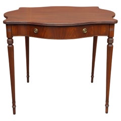 Federal Style Mahogany Fold-Top Card Table Console Table, Refinished