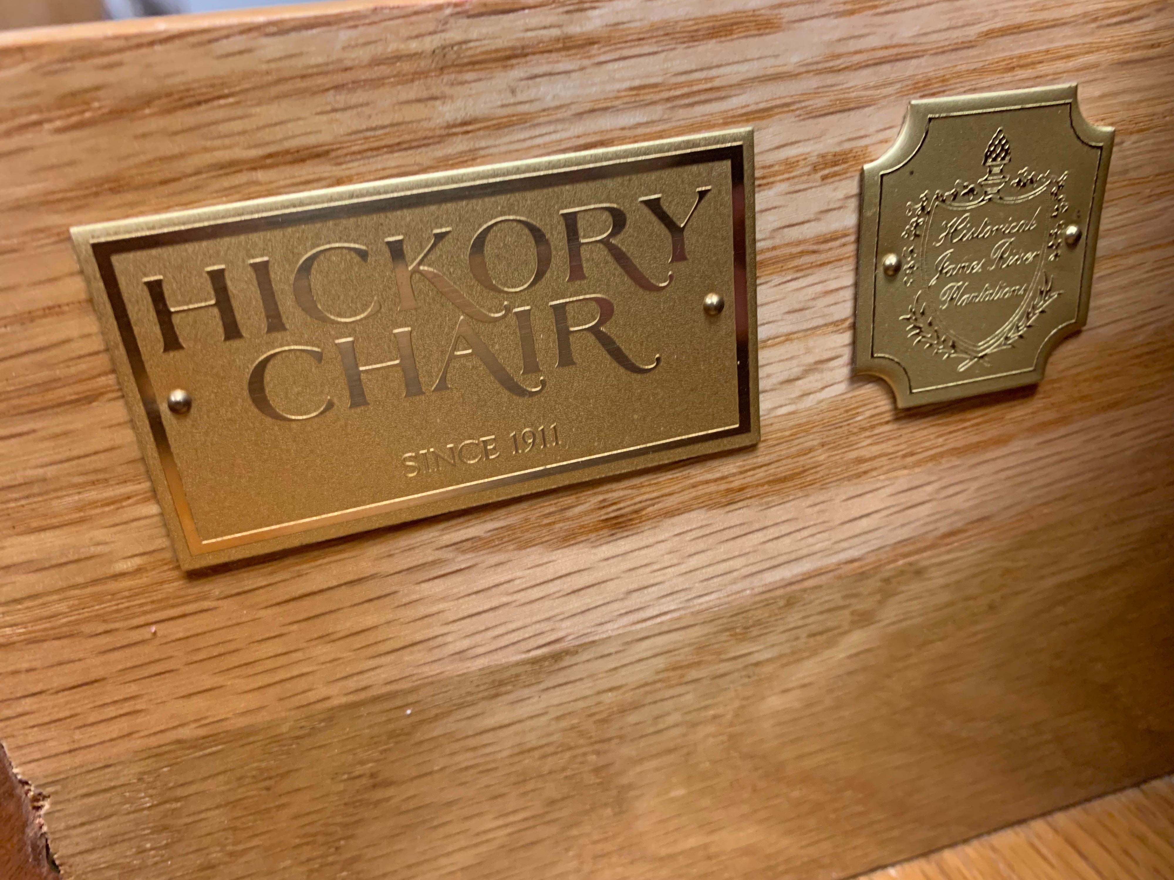 Brass Federal Style Mahogany Inlaid Sideboard Buffet by Hickory Chair