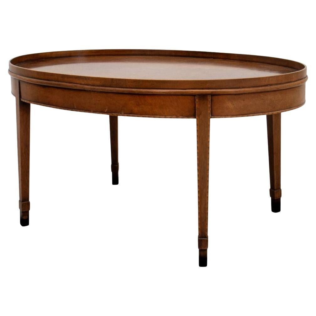 Federal Style Mahogany Oval Low Table For Sale at 1stDibs